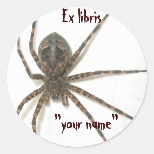 Ex Libris Stickers Dolomedes à Customiser (Devant)