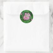 Ex Libris Stickers Hydrangea rose pour Customiser (Sac)