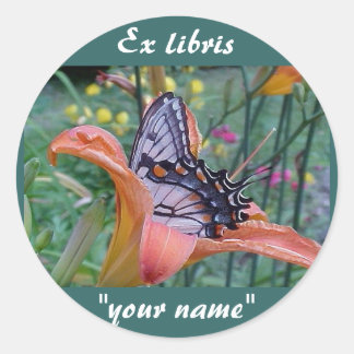 Ex libris Stickers papillon Swallowtail Personnali