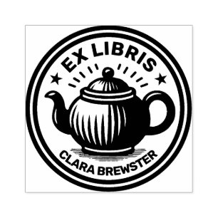 Ex Libris - Theepot Rubberstempel