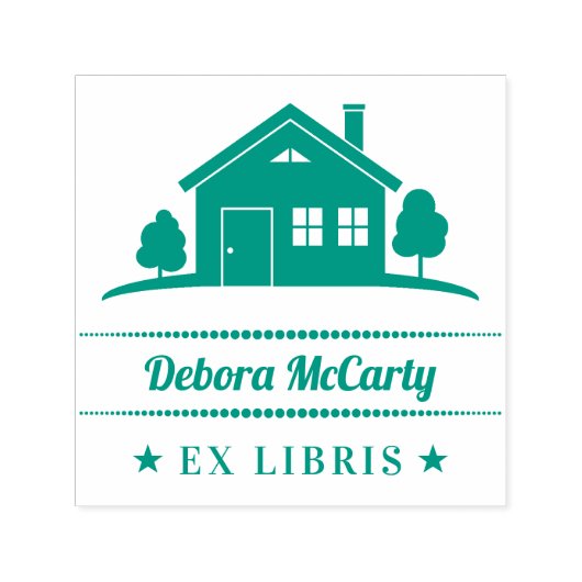 Ex Libris | Thuis Zelfinktende Stempel (Design)