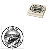 Ex Libris - Trein op het platteland Rubberstempel (Gestempeld)