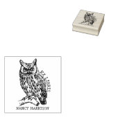 Ex Libris Uil, Aangepaste Bibliotheek Boekplaat Rubberstempel (Gestempeld)