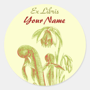 Ex libris vleesetende Planten Stickers