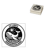 Ex Libris - Witte walvis Rubberstempel (Gestempeld)