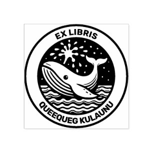 Ex Libris - Witte walvis Rubberstempel