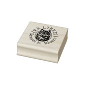 Ex Libris Wolf Face Custom Name Book Rubberstempel (Stempel)