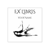 EX LIBRIS - Zachte vogel Rubber Stamp Rubberstempel (Afrduk)