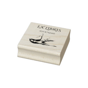 EX LIBRIS - Zachte vogel Rubber Stamp Rubberstempel
