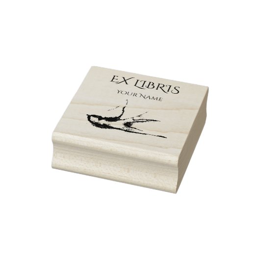 EX LIBRIS - Zachte vogel Rubber Stamp Rubberstempel (Stempel)