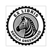 Ex Libris - Zebra Rubberstempel (Afrduk)