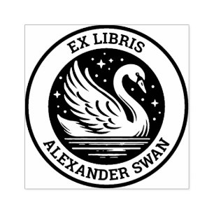 Ex Libris - Zwaan Rubberstempel
