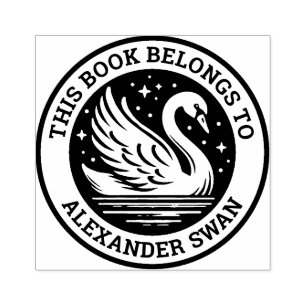 Ex Libris - Zwaan Rubberstempel