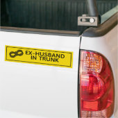 "EX-MAN IN KOFFER" Grappig Bumpersticker (Op Truck)