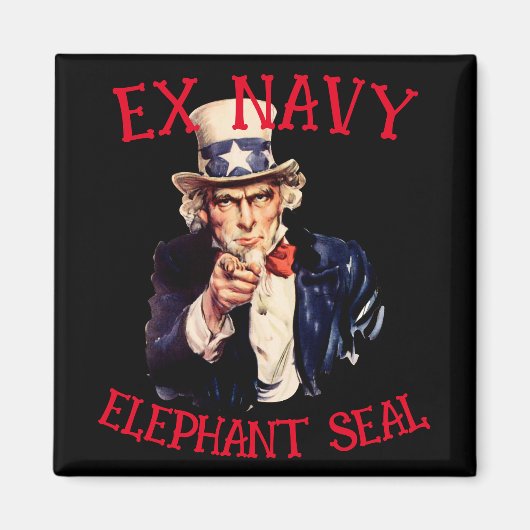 Ex-marine-elefantenrob-trip vakantie-diner HZ Magneet (Voorkant)