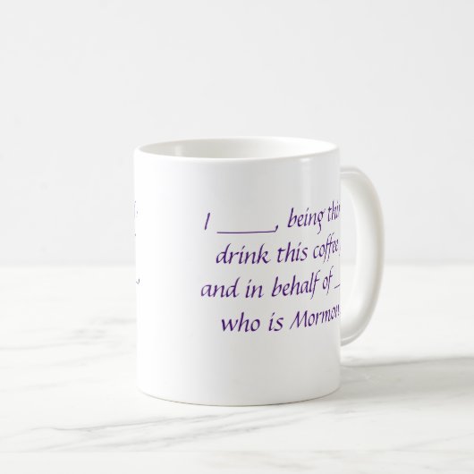 ex-Mormon Proxy Coffee mok - Paars (Voorkant rechts)