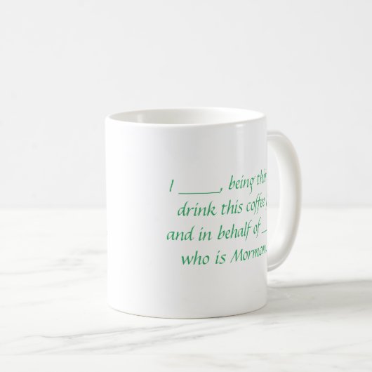 ex-Mormon Proxy Coffee mug - green (Devant droit)
