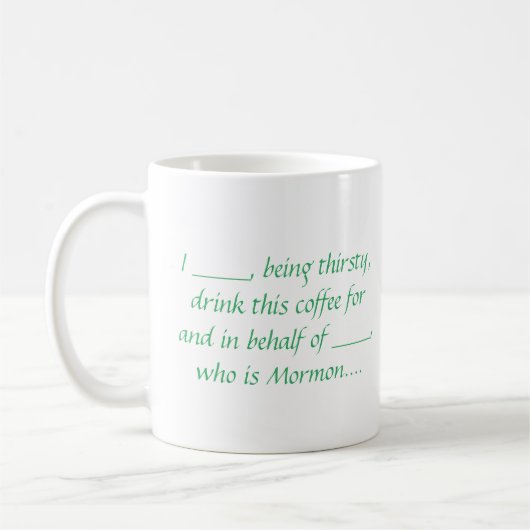 ex-Mormon Proxy Coffee mug - green (Gauche)