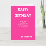 Ex petite-amie cartes d'anniversaire<br><div class="desc">birthday greeting cards with dedication to a special ex girlfriend</div>