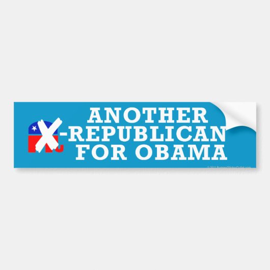 Ex-republikeinen voor Obama Bumpersticker (Voorkant)
