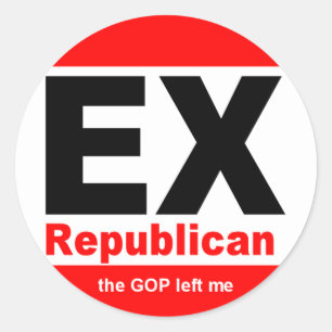 Ex-republikeinse laptopstickers ronde sticker