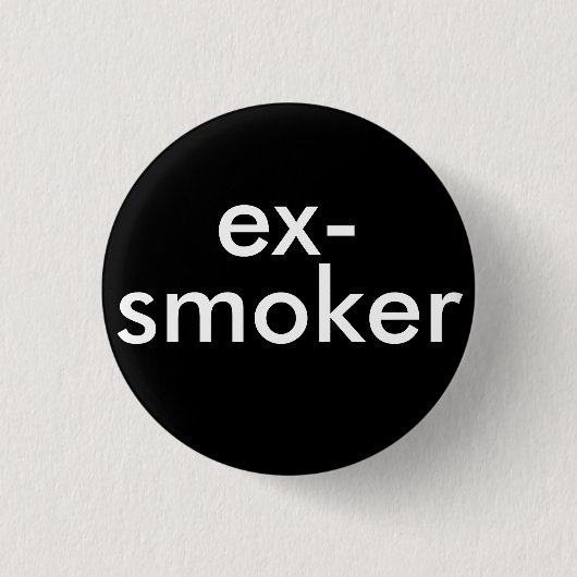 ex roker stopt met roken ronde button 3,2 cm (Voorkant)
