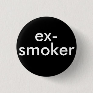 ex roker stopt met roken ronde button 3,2 cm