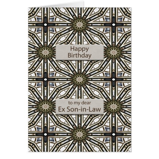 Ex Son in Law Birthday Abstract Mandala Design (Voorkant)