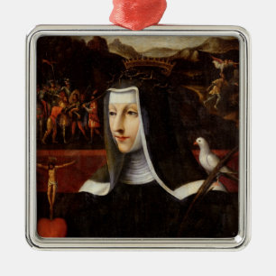 Ex Voto gewijd aan St. Catherine van Siena Metalen Ornament