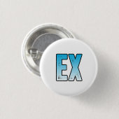 ex vrouw ex man ronde button 3,2 cm (Voorkant /achterkant)