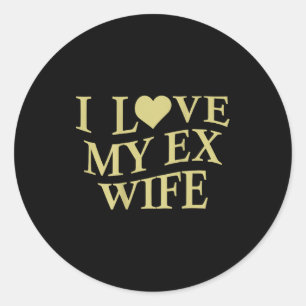 Ex-vrouw Hart Ex-vrouw Ronde Sticker