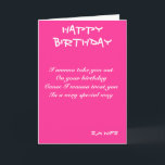 Ex-wife birthday cards I wanna take you out<br><div class="desc">I wanna take you out birthday greeting cards with dedication to a special exwife</div>