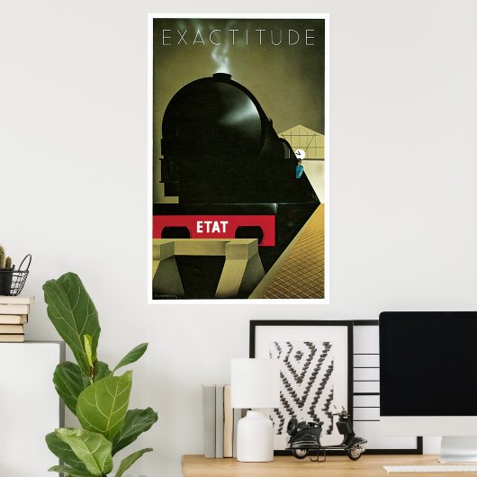 Exactitude Poster ferroviaire Vintage (Bureau à domicile)