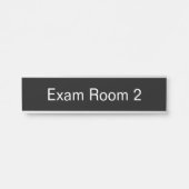Examenruimte nummer 2 Zwart-wit tekst Sjabloon Deurbordje (Voorkant)