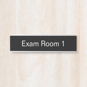 Examenruimte Nummer Zwart-wit Tekst Sjabloon Deurbordje
