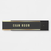 Examenzaal Zwart Goud Tekst Sjabloon Deurbordje (Voorkant)