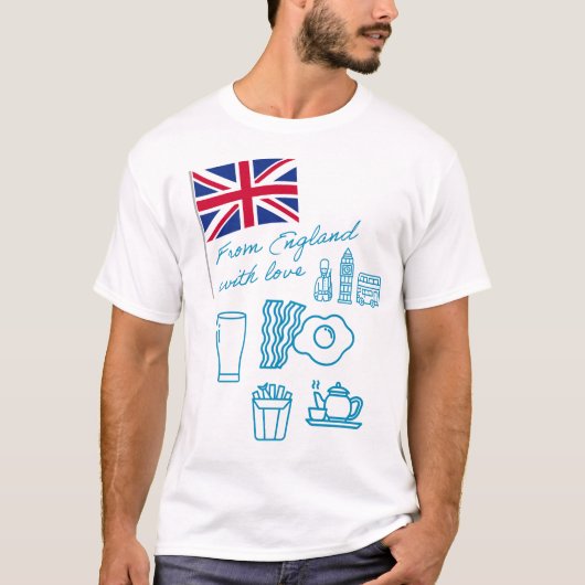 EXANGLIA (Blue) Basic T-shirt (Voorkant)