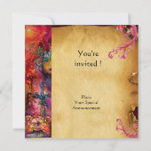 EXCALIBUR 3 , helder rood, roze paars perkament Kaart (Achterkant)