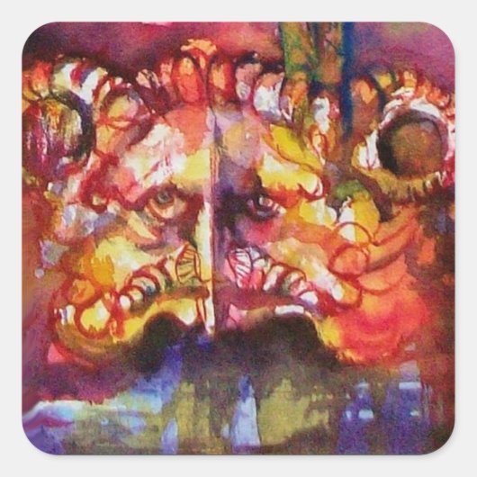 EXCALIBUR Arthurian Legends Waterverf Vierkante Sticker (Voorkant)