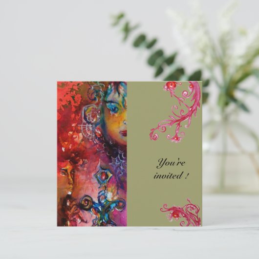 EXCALIBUR, helder rood, grijs Kaart (Staand voorkant)