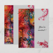 EXCALIBUR , helder rood grijs Kaart (Voorkant / Achterkant)