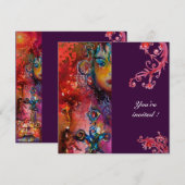 EXCALIBUR helder rood paars fuchsia blauw geel Kaart (Voorkant / Achterkant)