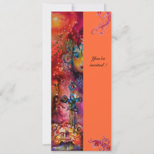 EXCALIBUR, helder rood, roze blauw geel Kaart