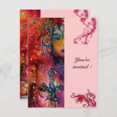 EXCALIBUR, helder rood, roze Kaart (Voorkant / Achterkant)