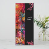 EXCALIBUR, helder rood, zwart Kaart (Staand voorkant)