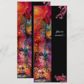 EXCALIBUR, helder rood, zwart Kaart (Voorkant / Achterkant)