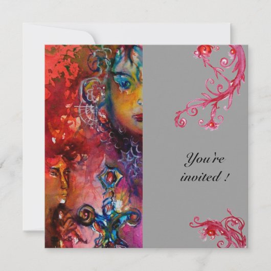 EXCALIBUR, helderrood, grijs Kaart (Voorkant)