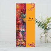 EXCALIBUR , helderrood ,roze blauw geel Kaart (Staand voorkant)