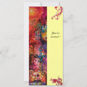 EXCALIBUR, helderrood, roze blauw geel Kaart