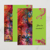 EXCALIBUR, helderrood, roze blauw groen Kaart (Voorkant / Achterkant)